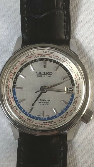 Seiko Vintage Watch 6217 - 7000 Gmt World Time Automatic Olympic