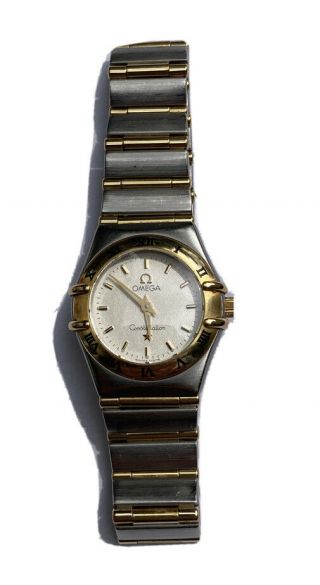 Ladies Omega Constellation Watch 18ct Yellow Gold And Steel
