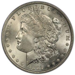 1887 P Morgan Dollar PCGS MS64 TrueView - Has Not Been To CAC 3