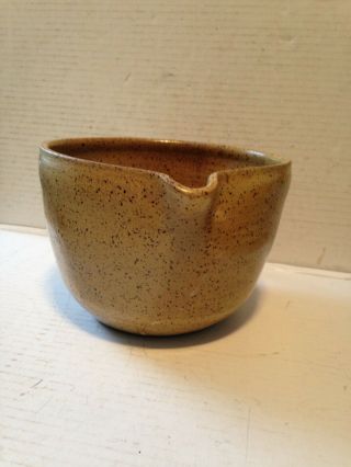 Vintage Hand Crafted Studio Art Pottery Batter Bowl Signed Lelo 2