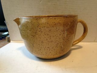 Vintage Hand Crafted Studio Art Pottery Batter Bowl Signed Lelo 3