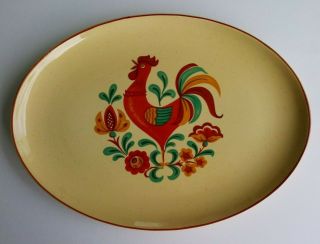 Taylor Smith & Taylor - Reveille - Rooster Oval Serving Platter - 13 1/4 "
