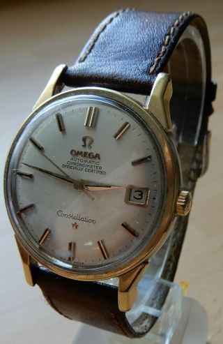 Vintage 1963 Omega Constellation Automatic Date Chronometer Gold Capped W/watch