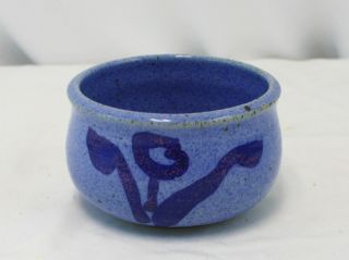 Vintage Karl Sporck Studio Art Pottery Glazed Small Bowl Light Blue