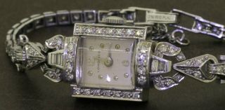 Longines heavy antique Platinum 2.  40CT VS1/G diamond ladies mechanical watch 2