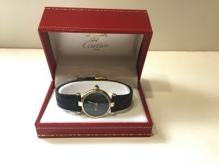 Ladies Cartier Must De Cartier Vermeil Watch - W/boxes And Papers
