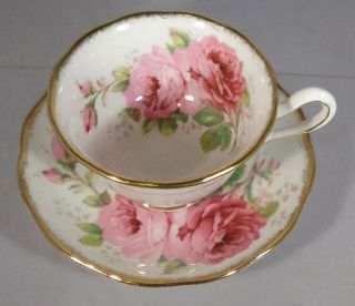 Royal Albert Cup & Saucer American Beauty Bone China England Pink Roses Lovely