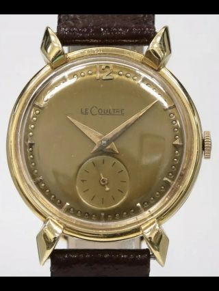 Jaeger Lecoultre Mens Solid 18k Gold Watch Cal.  480/cw 17 Jewels
