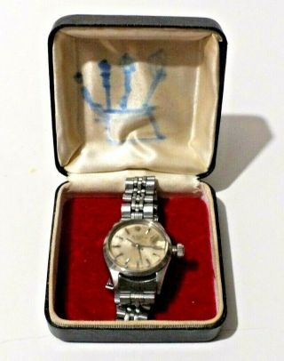 Vintage Rolex Oyster Perpetual Date 6516 Stainless With Case