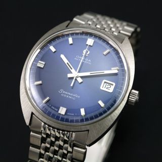Vintage Omega Seamaster Cosmic Automatic Cal 565 Blue Dial Men 