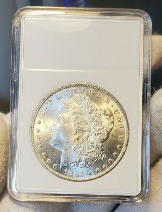 1885 O Bu Unc,  Bright White Top Of The Line Gem Rare Morgan Silver Dollar B50