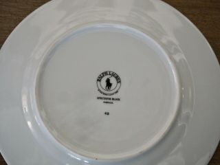 Ralph Lauren Bread & Butter Plate,  Spectator Black White Stripe With Silver Trim