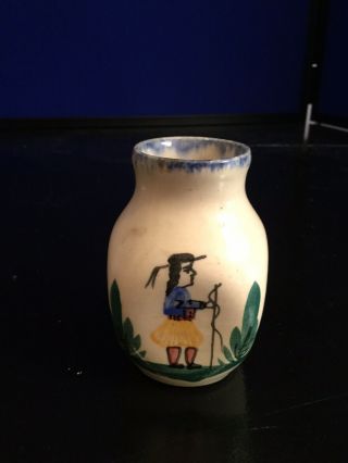 Vintage Quimper French Pottery Small Vase