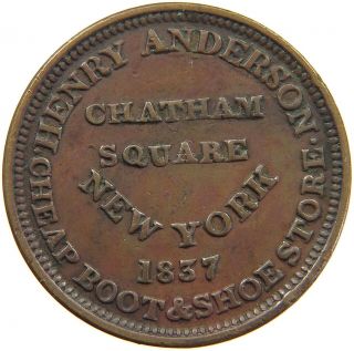 United States Token 1837 Hard Times Token - Henry Anderson Ny T114 1065