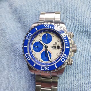 Deep Blue Master Chrono 45mm Automatic Divers Watch Valjoux 7750