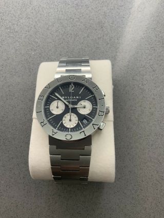 Bvlgari Bb38ssch Chronograph Automatic Stainless Steel Men 