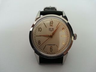 Vintage Gub Glashutte Stainless Steel Watch 60.  1 Cal.  35 Mm Box