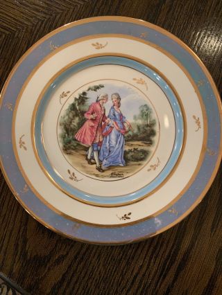 Myott Son &co Made In England Courting Couples 1930 Dinner Plate/wall Decor 10”
