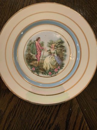 Myott Son &co Made In England Courting Couples 1930 Dinner Plate/wall Decor 10” 2