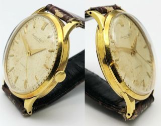 Vintage IWC Schaffhausen 18k Gold 750 Automatic Men ' s Vintage Watch 35mm Swiss 3