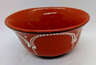 Red Ware Small Bowl Reddish Brown Inside Glaze Childs Dish Plate