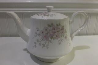 Vintage Royal Stafford Bone China Lavender Floral Teapot