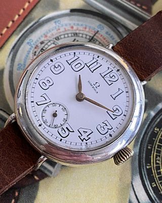 Awesome 1914 - 1915 Omega Ww1 Trench Watch - A Stunning Watch