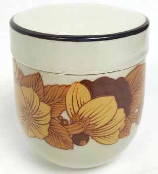 Vintage Rosenthal Germany Studio - Linie Lidded Bowl Brown Floral Design 3.  5 " Tall