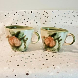 John B Taylor Ceramic Harvest Pear Stoneware Louisville Coffee Mugs 2 Tea Cups