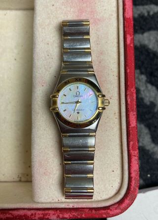 Omega Constellation My Choice Wrist Watch Womens Mother Of Pearl Face