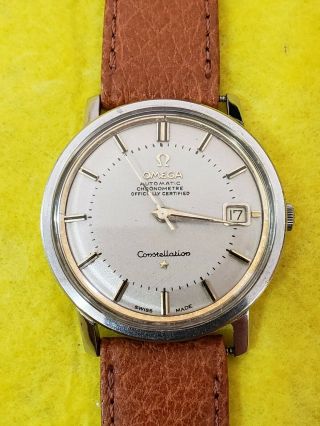 Vintage Omega Constellation Pie Pan Automatic Cal 564 Steel Ref168010 Quick Date