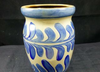 Beaumont Brothers Pottery York Maine - Salt Glazed Stoneware Crock - Heavy Blue