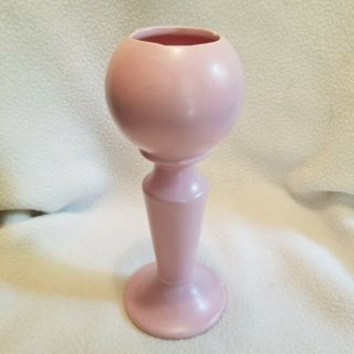 Vintage American Pottery Planter Signed 433 USA 10 Inch Pink Bowl Vase 3