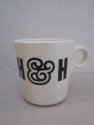 Homer Laughlin Horn & Hardart Restaurant Ceramic Coffee Cup Mug H&h Logo Vintage