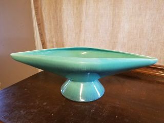 Aqua Royal Haeger Oblong Bowl 18 Inches Long By 5 Inches Tall