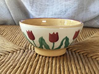 Nicholas Mosse Pottery Small Bowl Dish Discontinued Tulip Flower Design