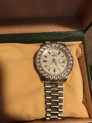 Rolex Datejust Auto 36mm Steel White Gold Mens Jubilee Bracelet Watch 1601