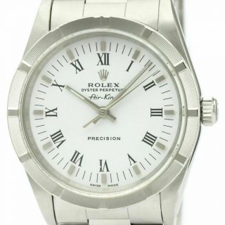 Polished Rolex Air King N Serial Steel Automatic Mens Watch