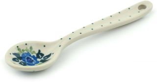 Polish Pottery Spoon 5 " Ceramika Artystyczna Blue Garland