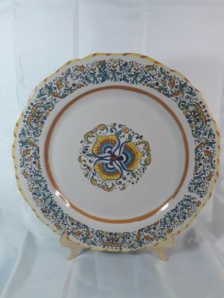 Meridiana Ceramiche Hand Painted Dinner Plate Made In Italy 11 1/8”