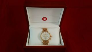Michele Gold Tone Chronograph Csx - 36 Diamond Dial Watch