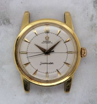 Vintage Omega Seamaster Wristwatch 18kt Yellow Gold Ref.  2520 Full - Set Nr