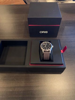 Oris Big Crown Propilot Date Watch With Extra Strap Green And Grey 45mm