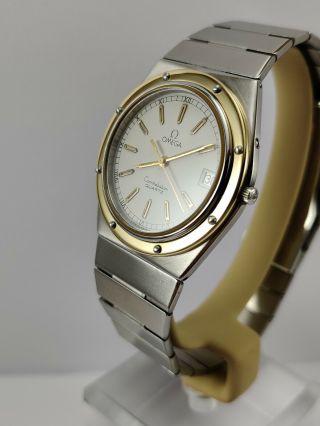 OMEGA Constellation Men ' s Vintage Quartz Watch ref 196.  0147 18k Solid Gold Bezel 3