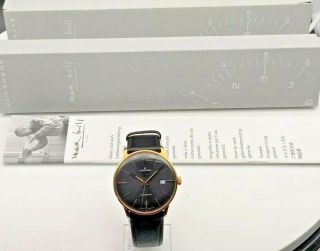 Junghans Meister Classic Max Bill Automatic 25j Date Mens Watch Boxed 027/7513