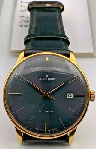 JUNGHANS MEISTER CLASSIC MAX BILL AUTOMATIC 25J DATE MENS WATCH BOXED 027/7513 2