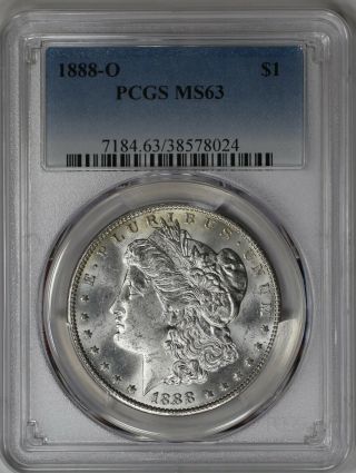 1888 O Morgan Dollar $1 Pcgs Certified Ms 63 State (024)