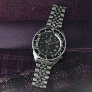 Serviced Vintage Tag Heuer 1000 Diver 980.  023n Deep Dive Submariner Watch
