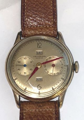 Vintage 35mm 1945 Universal Geneve Triple Date Men’s Watch Case 41302