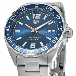 Tag Heuer Formula 1 Quartz 43mm Blue Dial Steel Men ' s Watch WAZ1010.  BA0842 2